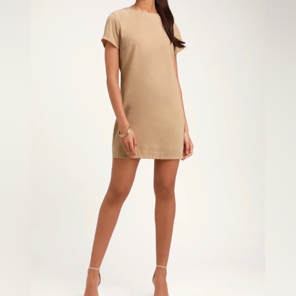 Lulu's Tan Mini Dress